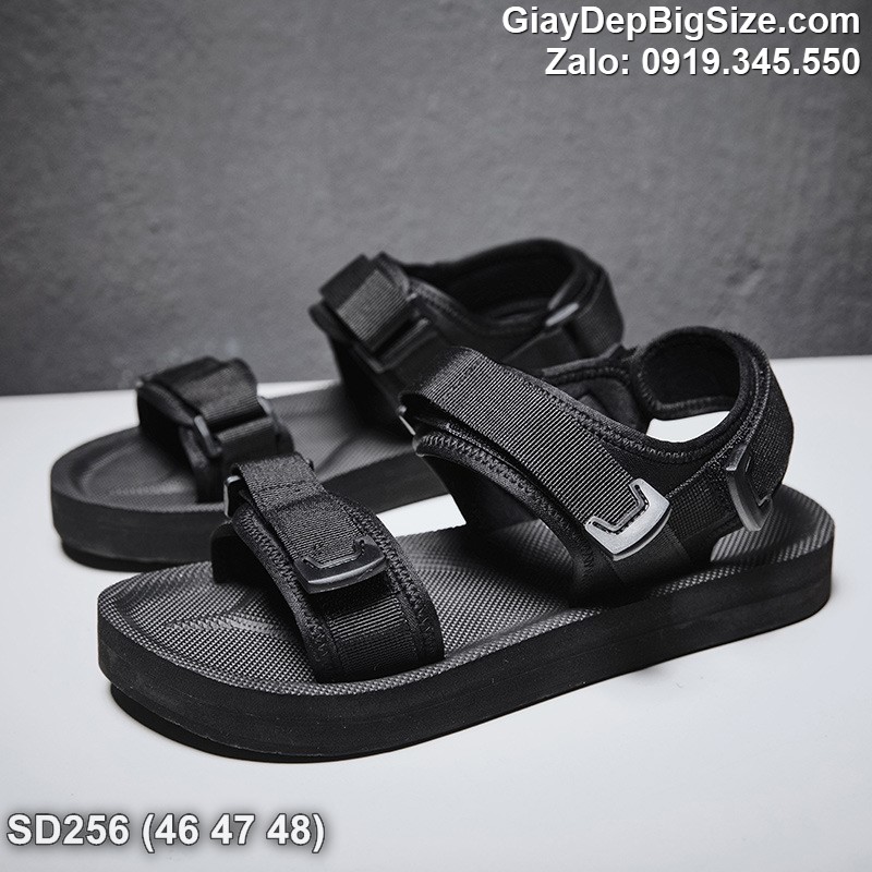 Giày xăng đan vải dù, dép quai hậu cỡ lớn 45 46 47 48 cho nam cao to chân ú bè. Big size sandals for wide feet