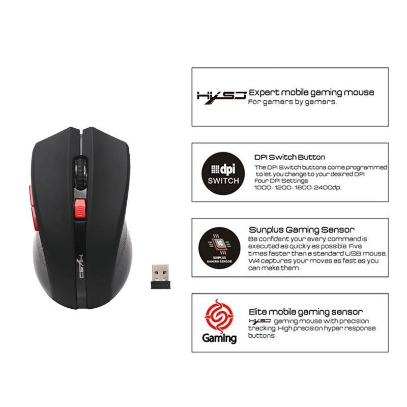 Chuột Gaming Không Dây 2.4GHz 2400DPI X50 - Hàng Nhập Khẩu