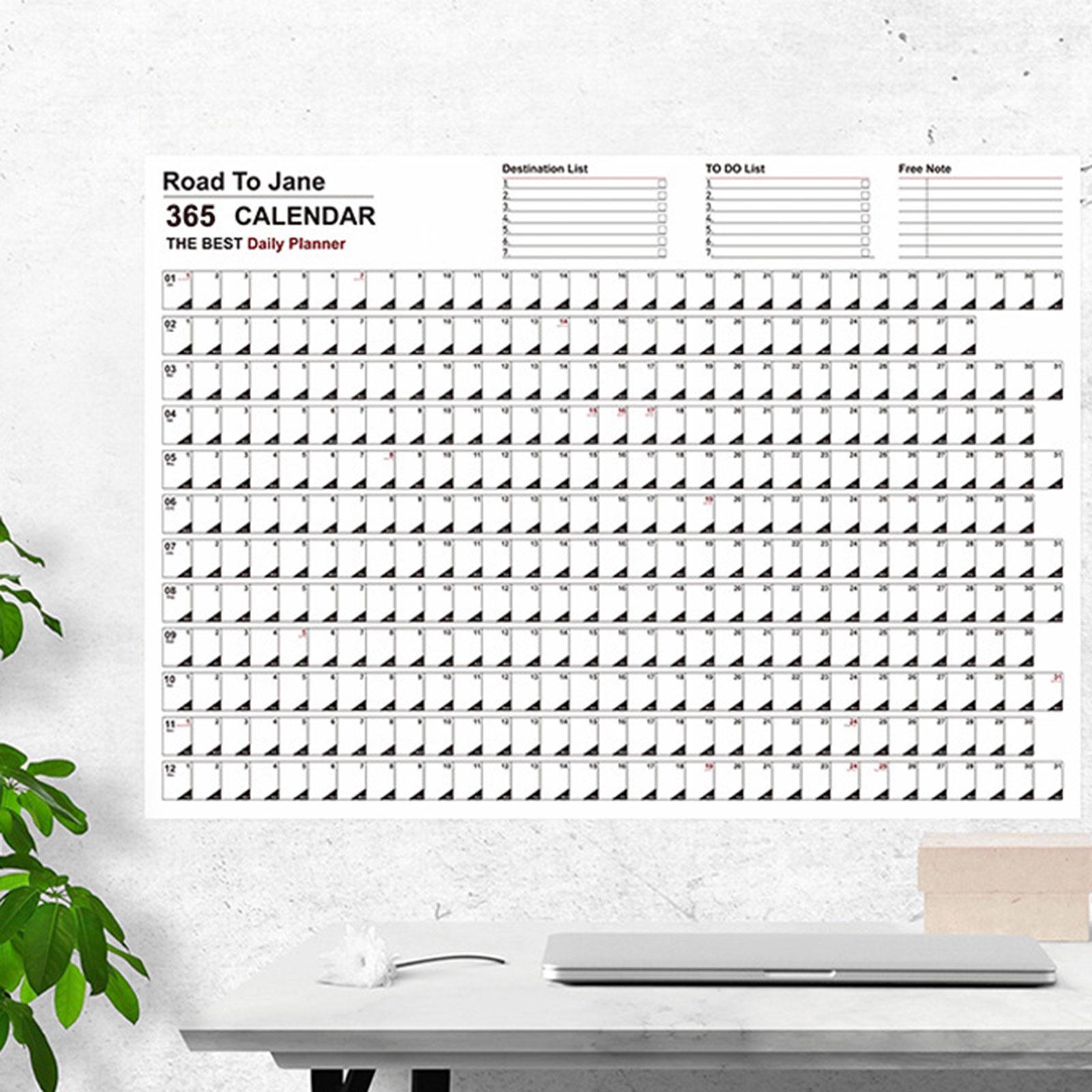 Hanging Yearly Calendar Planner Portable Planner for Important Dates Chores