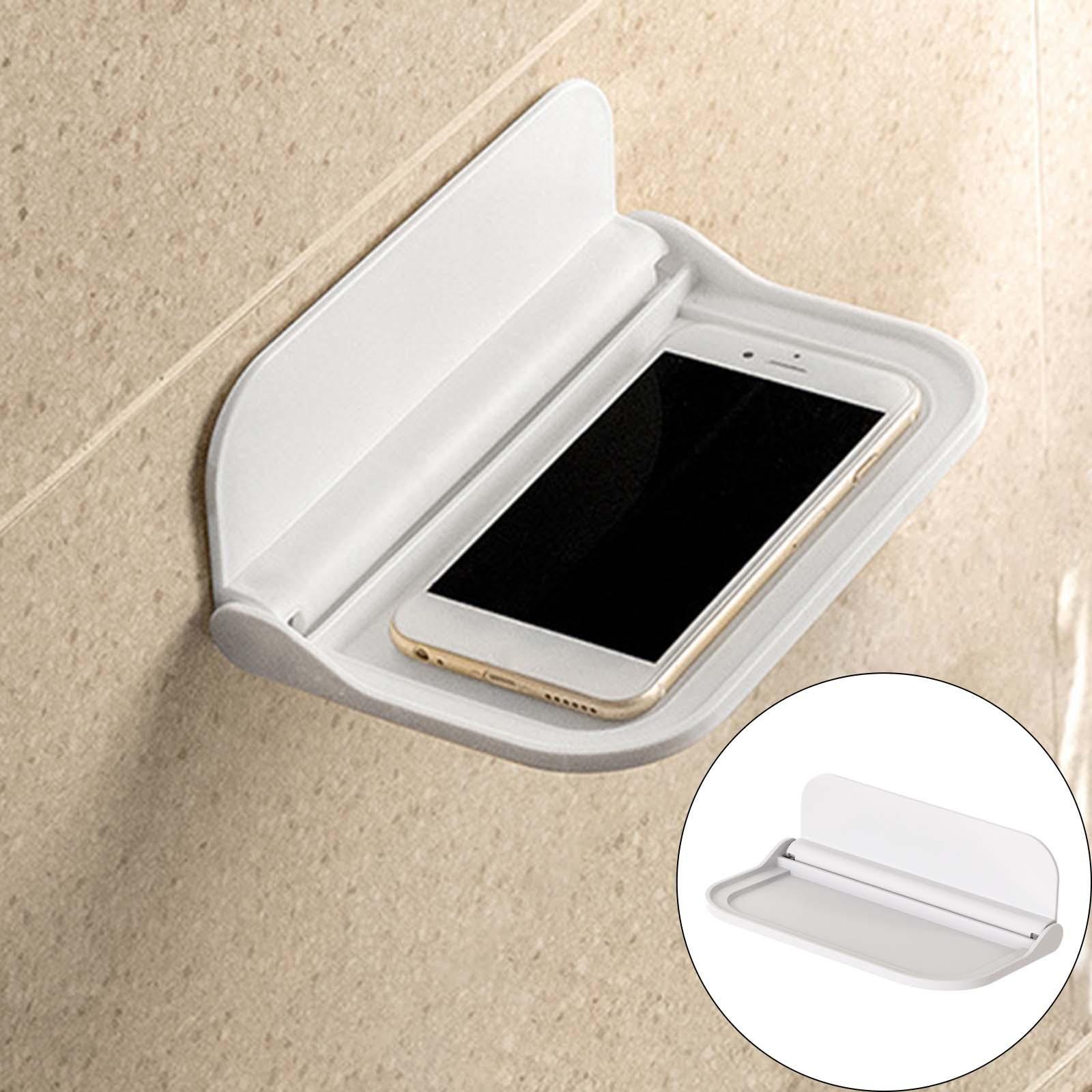 Bathroom Rack Shelf No Drilling Adhesive Shower Basket Shelf for Hotel Home