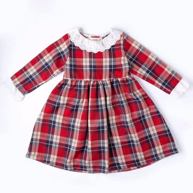 Đầm tay dài Next cổ bèo made in vietnam