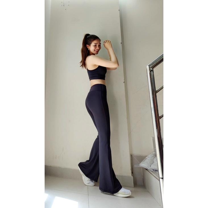 Quần Dài Thể Thao Nữ Ống Loe Tập Thể Thao Gym Yoga Đi Chơi Cao Cấp