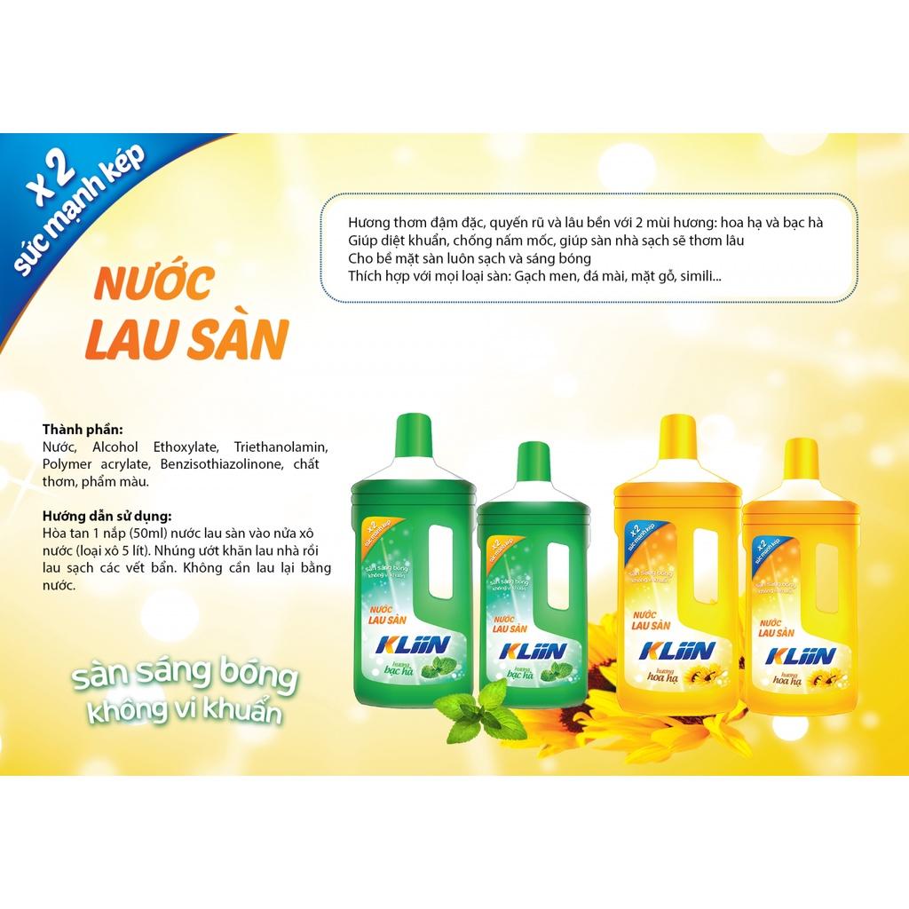 NƯỚC LAU SÀN KLIIN HƯƠNG BẠC HÀ can lớn 2 lít