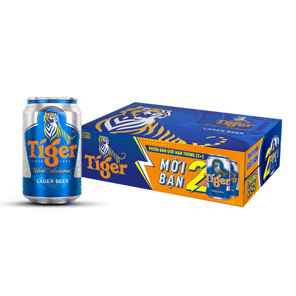 Thùng 24 lon Bia Tiger 330ml