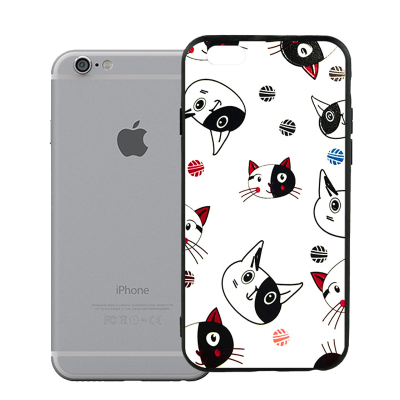 Ốp Lưng Viền TPU Cho iPhone 6 / 6S - Kute Cat 02
