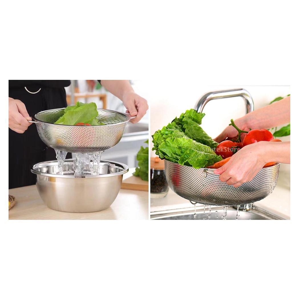 2pcs 12inch Stainless Wire Fine Mesh Oil Strainer Flour Sifter Sieve Colander