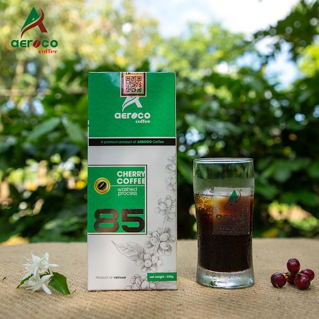Cà phê bột pha phin AEROCO 85 nguyên chất 100% rang mộc hậu vị ngọt thơm quyến rũ, hộp 250g