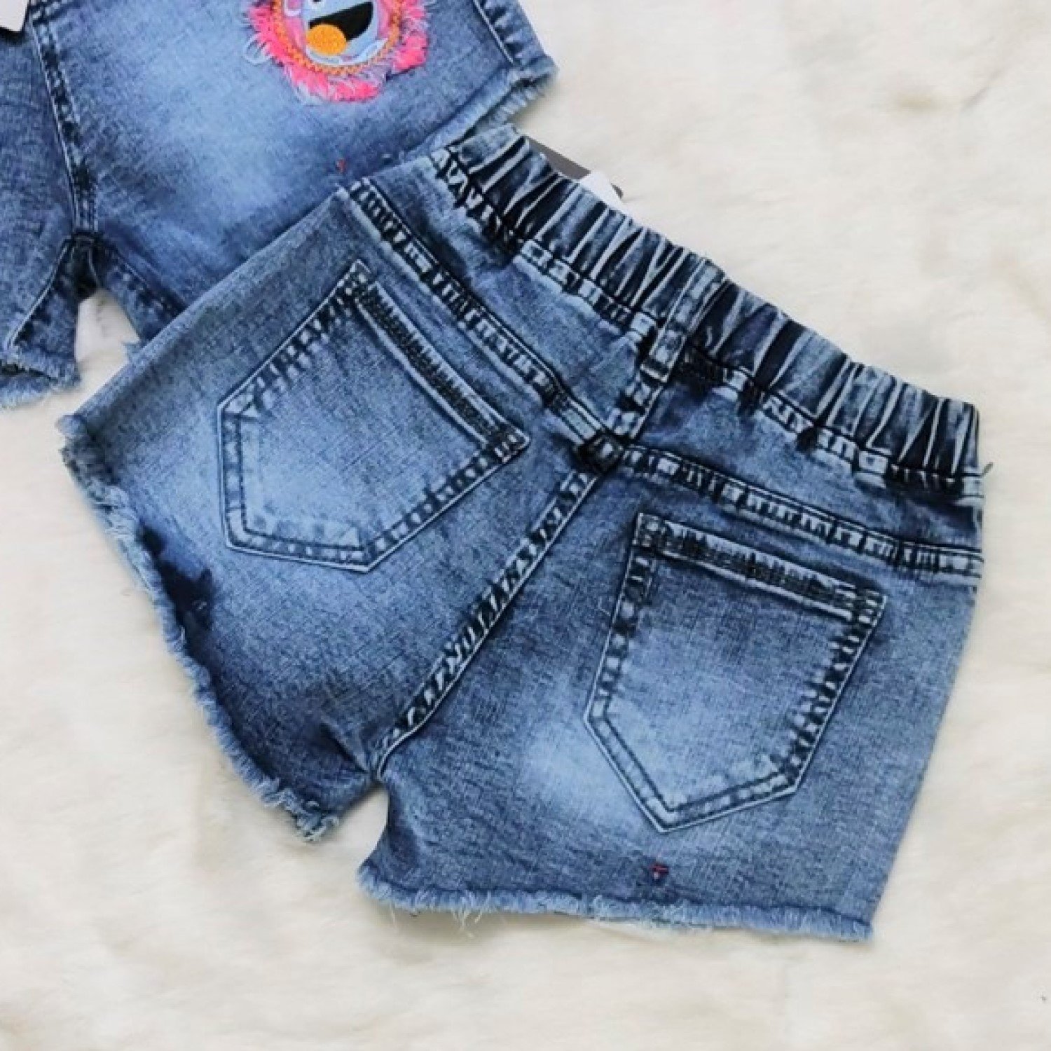 Q00000114 (21-31kg) Quần short jean bé gái từ 5 tuổi