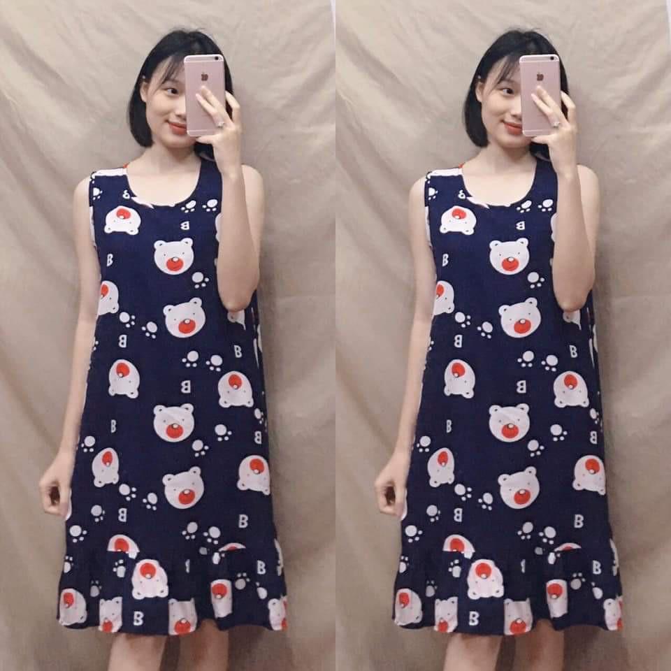 váy bầu ,đầm bầu 2 dây thiết kế hót hít mặc bầu và sau sinh( mầu ngẫu nhiên)