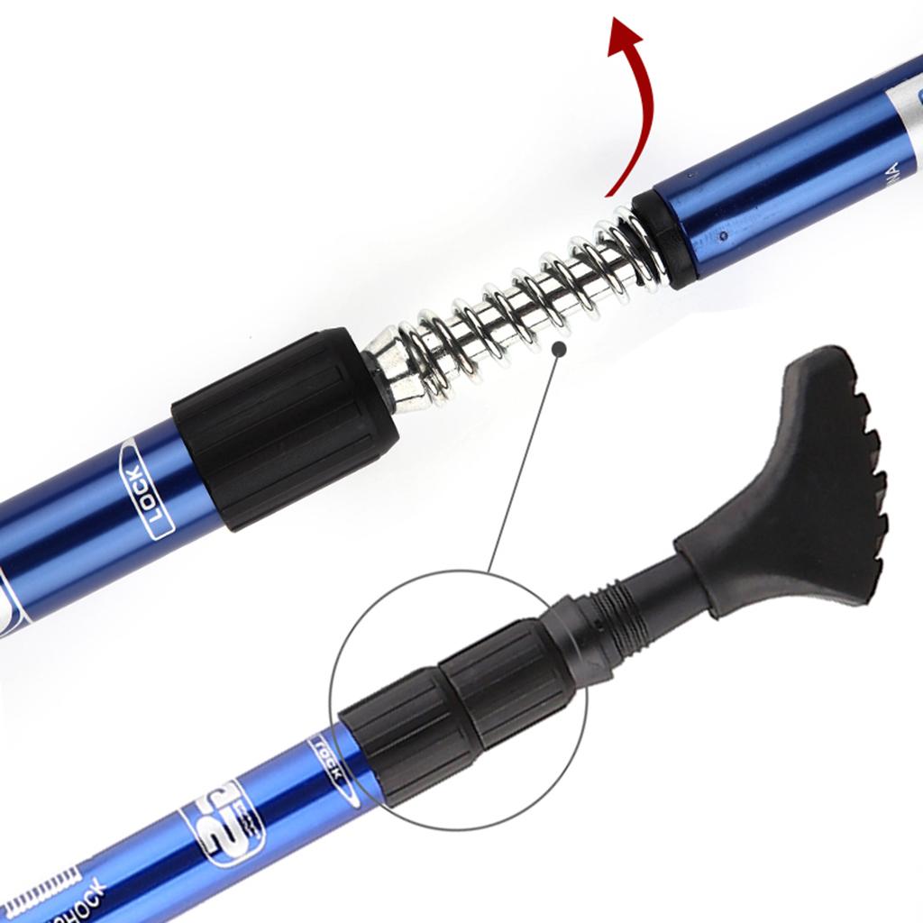 2x Anti-Slip Trekking Walking Sticks Ultralight Camping Hiking Poles Canes