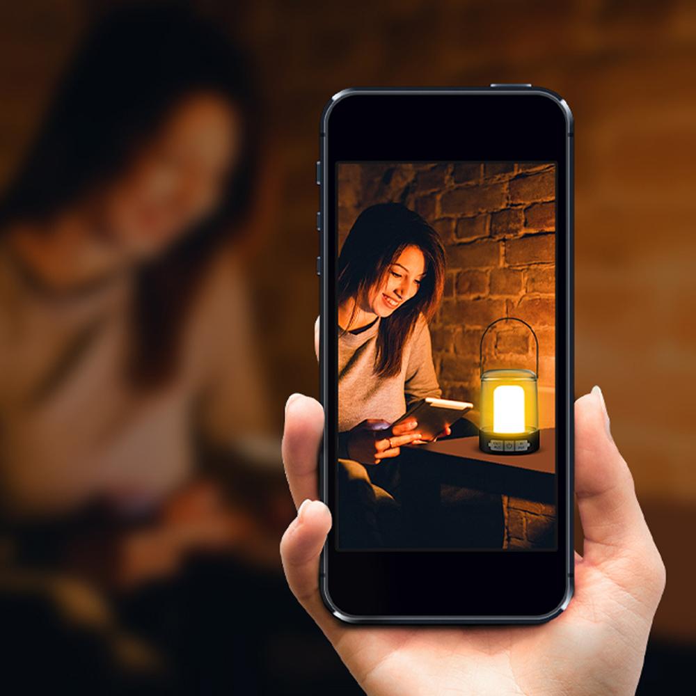 LED Camping Light USB Rechargeable Campsite Lantern Portable Tent Lamp Waterproof Power Bank with 3 Light Modes Stepless Dimming for Camping Hiking Tent Fishing