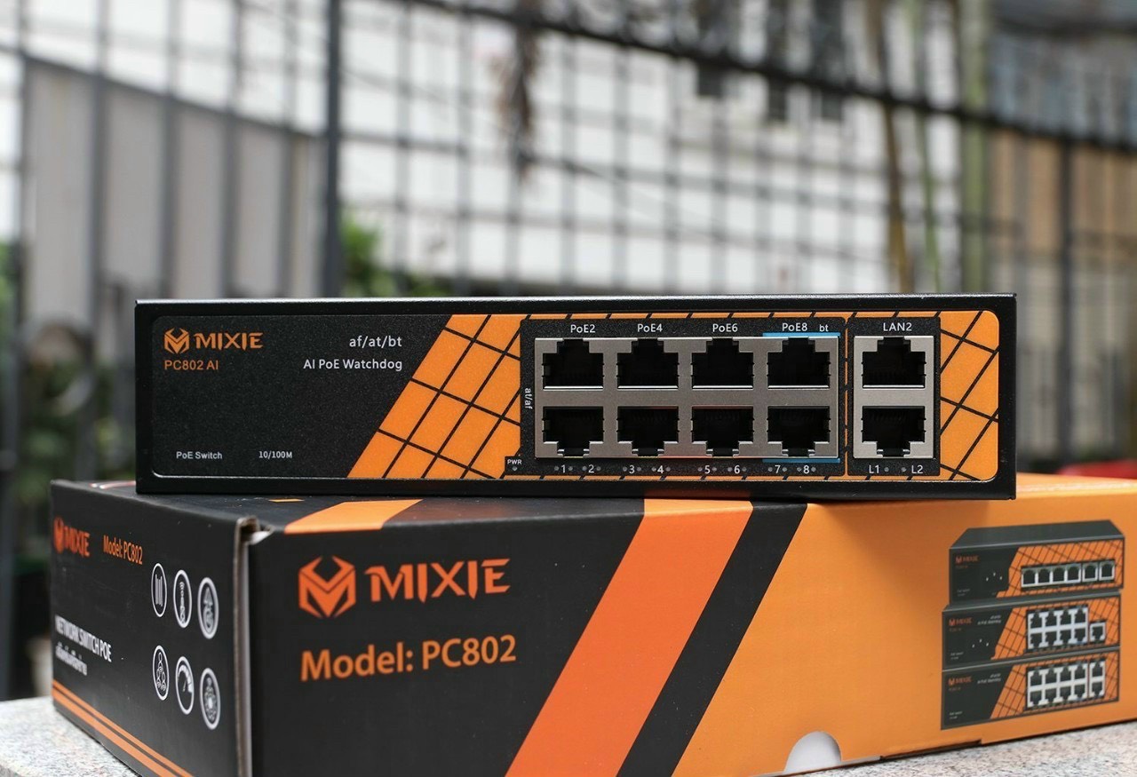 BỘ CHIA MẠNG SWITCH POE 8 PORT 10/100M + 2 PORT UPLINK - Hàng chính hãng