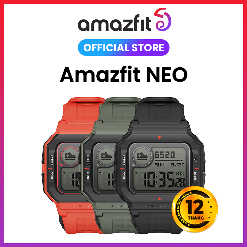 Vòng đeo tay Thông Minh Amazfit Neo Kháng Nước Lên Đến 50m - Pin Kéo Dài Lên Đến 28 Ngày - Hàng Chính Hãng