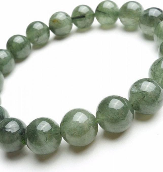 Vòng Tay Thạch Anh Tóc Xanh Tự Nhiên 11MM