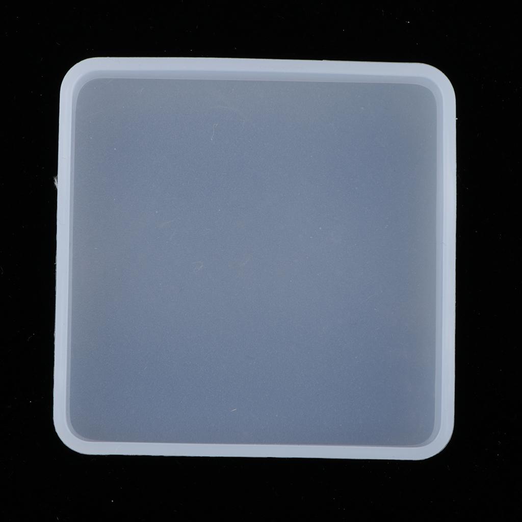 4x  Square Resin Mould For DIY Coaster Display Pad 8cm