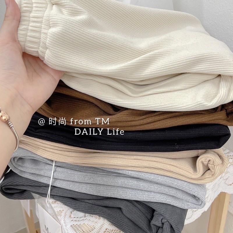 Quần Jogger nỉ tăm dáng rộng ống boom bo gấu 4 màu phong cách Ulzzang năng động thời trang
