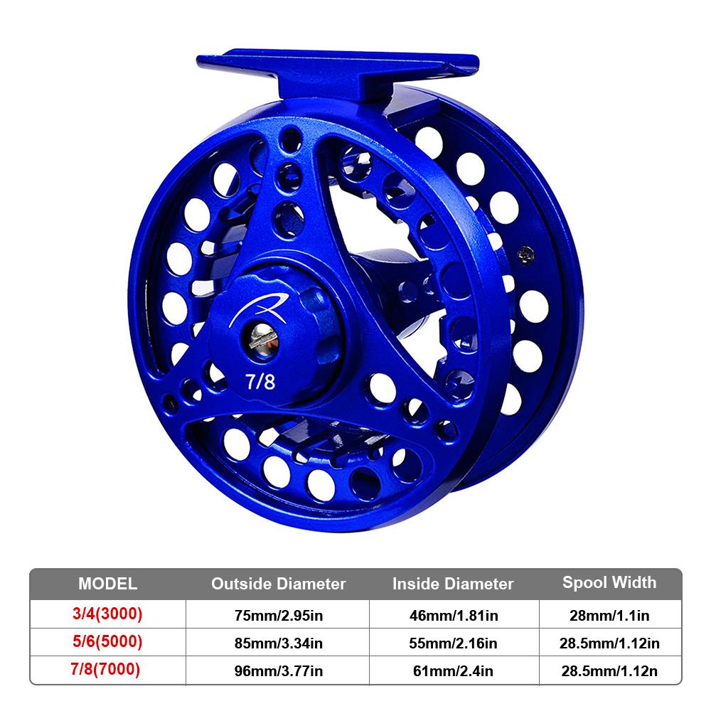 Cuộn câu cá bằng kim loại hoàn toàn bằng hợp kim nhôm Cuộn bằng hợp kim được gia công CNC 3/4 5/6 7/8 Cuộn câu cá bằng hợp kim nhôm