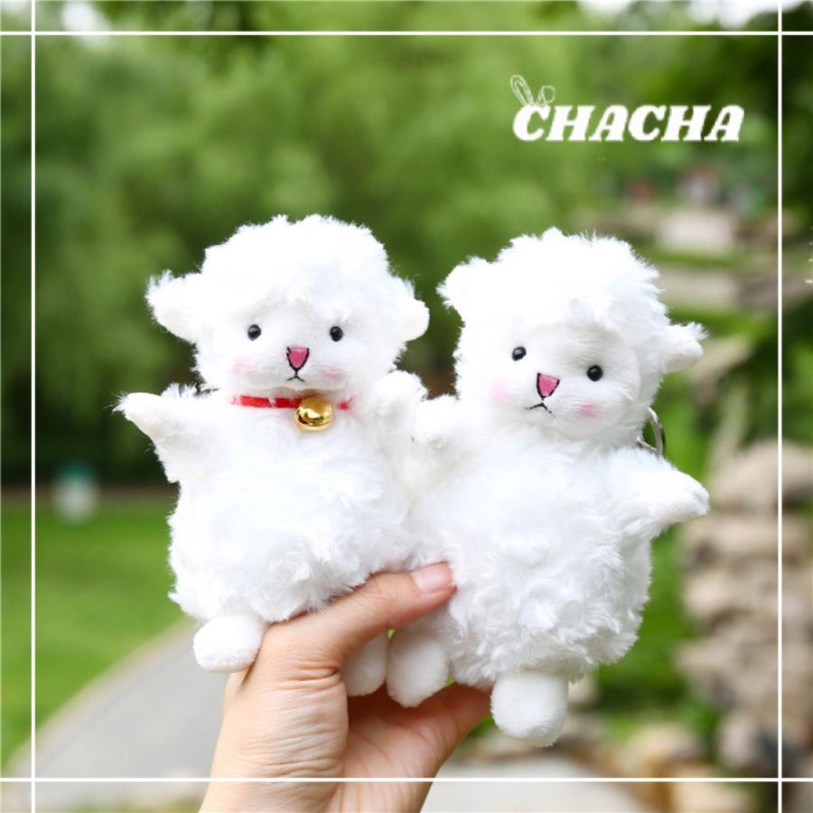 Móc khóa hình Cừu trắng Chacha Sweet cute treo balo túi xách siêu dễ thương
