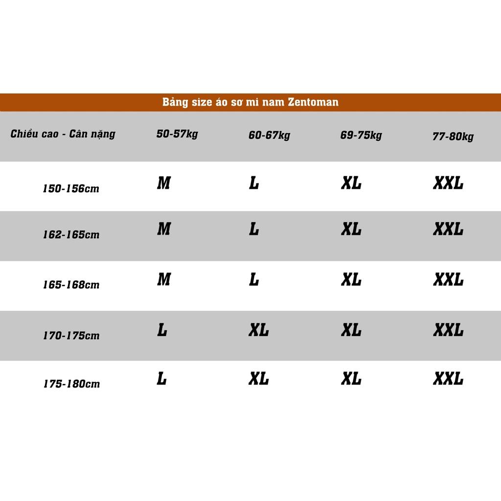 Áo sơ mi nam ZENTOMAN kẻ dài tay cao cấp mềm mịn thoáng mát 2310