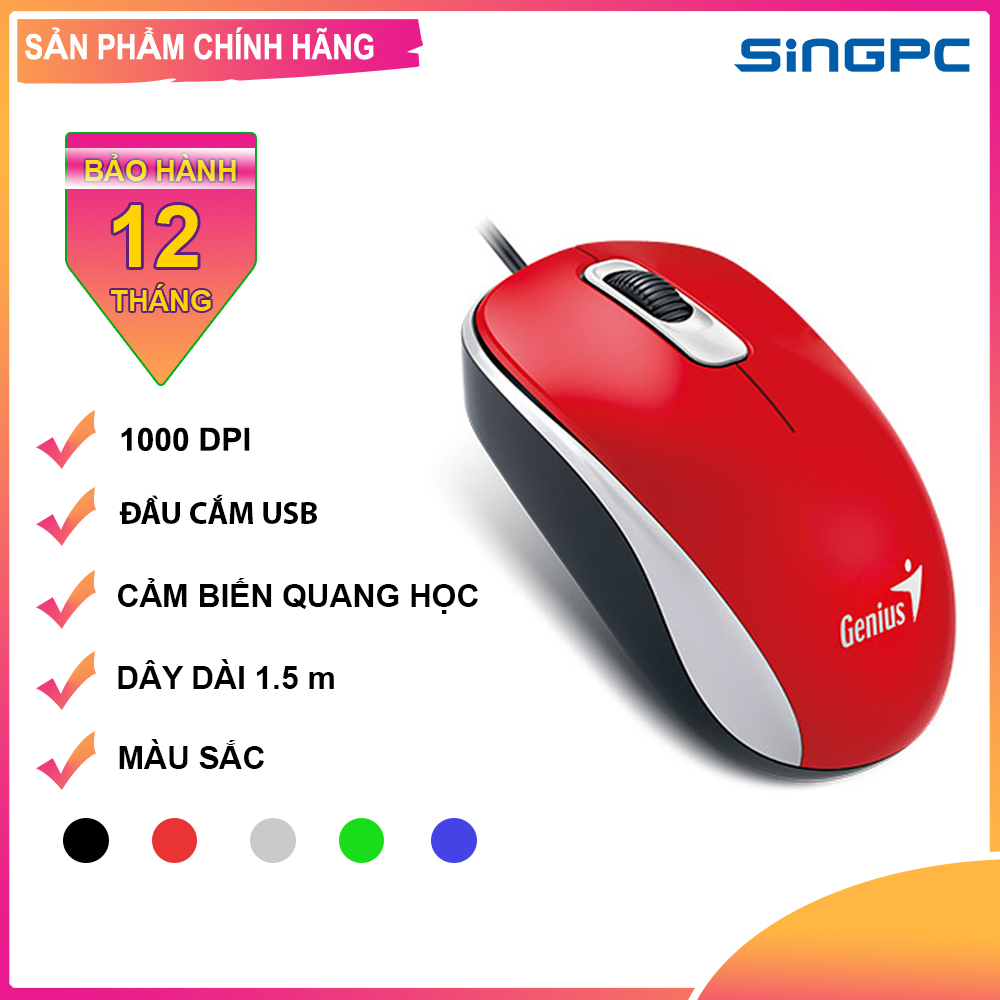 Chuột quang có dây Genius DX-110 - Hàng chính hãng