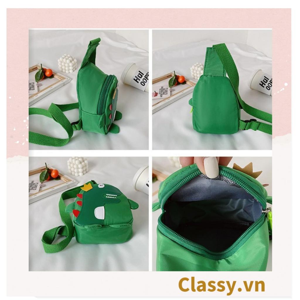 Ba lô vải canvas Classy mô phỏng hình chú khủng long đáng yêu T602
