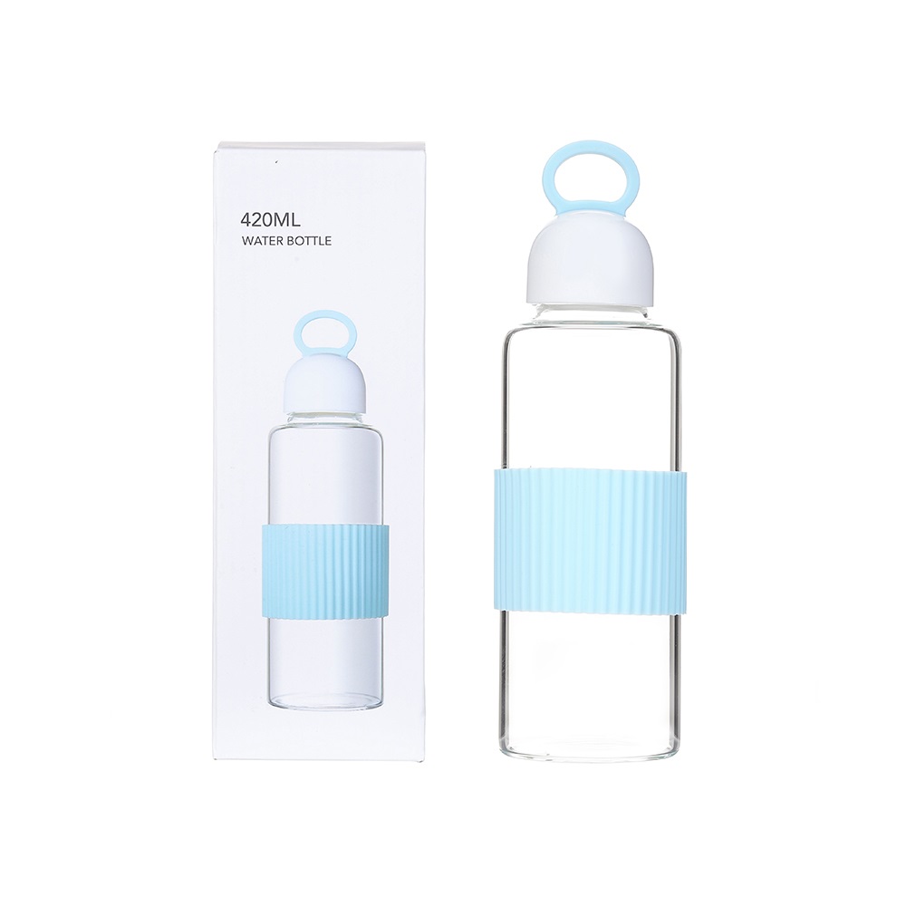 Bình nước thủy tinh Miniso 420ml - Hàng chính hãng