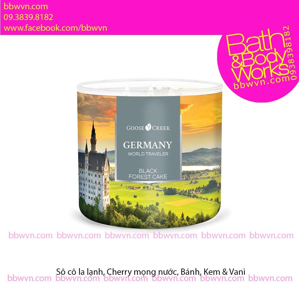 Nến thơm Goose Creek GERMANY Black Forest Cake bộ WORLD TRAVELER CANDLES