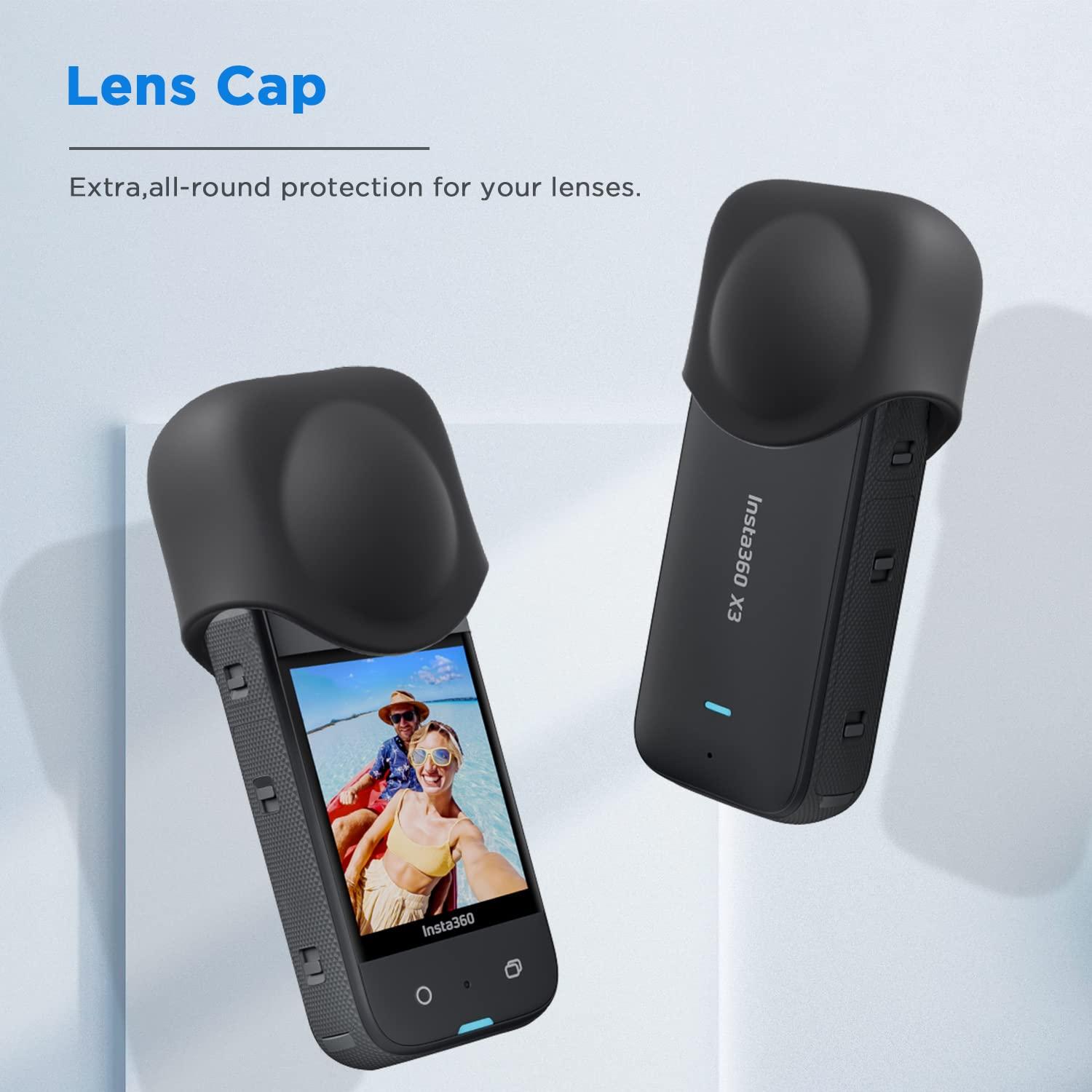 Insta360 X3 Ống Kính Silicone Bảo Vệ Cho Insta 360 X3 Ống Kính Máy Ảnh Bụi Linh Hoạt Nắp Mềm Chống Trầy Xước Phụ Kiện