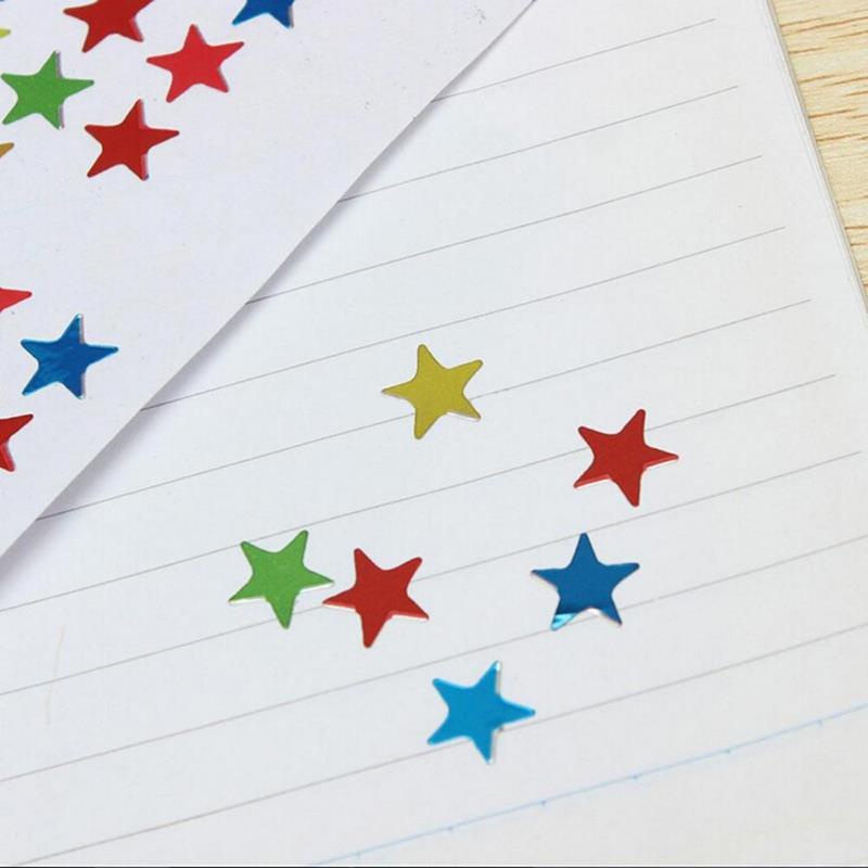 Bộ 10 tấm sticker hình ngôi sao nhiều màu 1080 ngôi sao