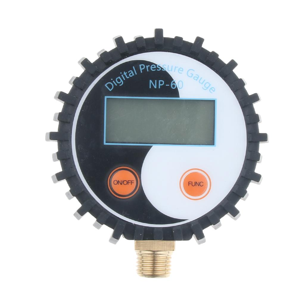 NP-60 G1/4, NPT1/8 Battery Power Digital Pressure Gauge Gas Pressure Tester, 0-200 Psi, 0-150PSI, 0-15PSI, 0-5PSI, -15-0PSI