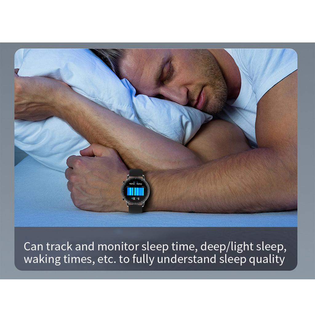 Bluetooth Smart Watch Heart Rate Blood Pressure Fitness Sport Tracker Black
