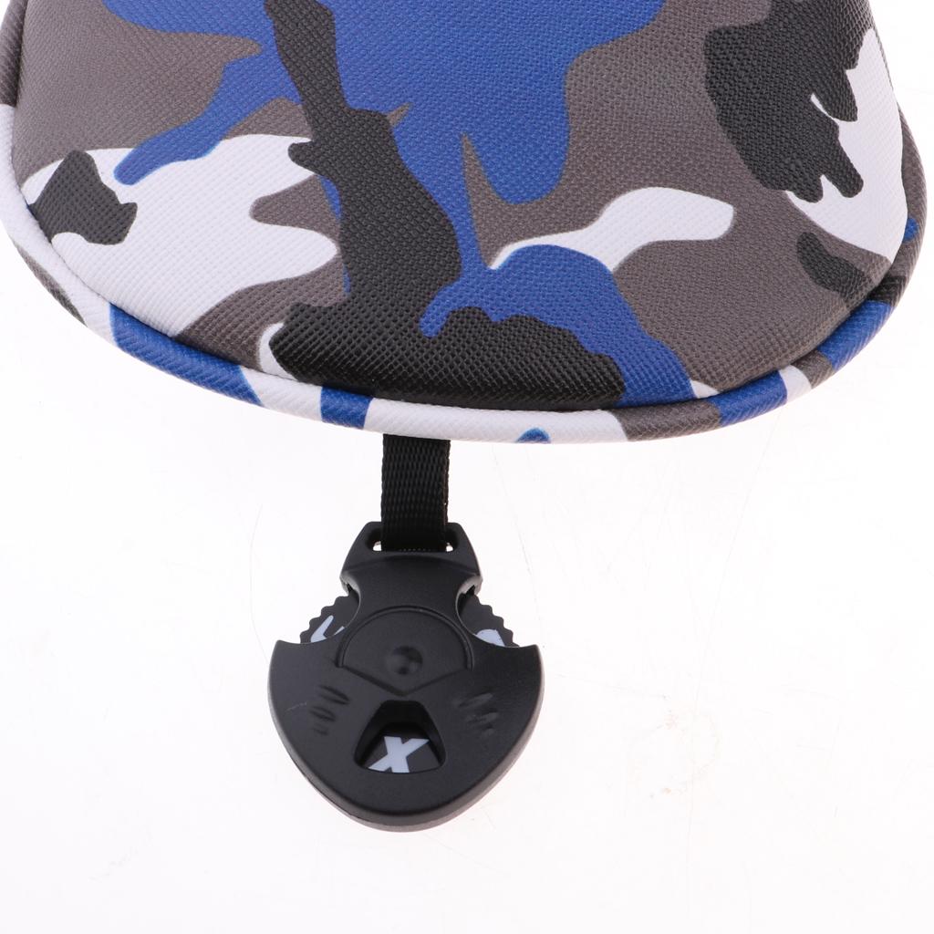 3Pcs Waterproof Premium PU Golf Headcover No. 1 3 5 Wood Driver Protector Set & Interchangeable No. Tag