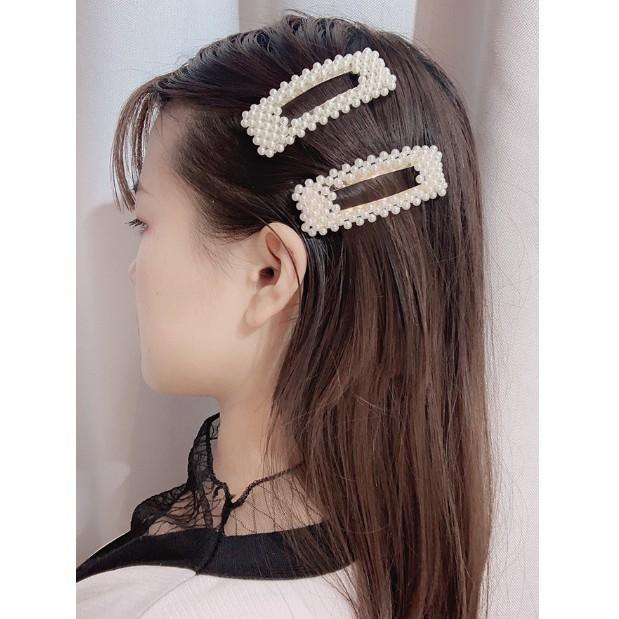 KẸP TÓC ĐÍNH ĐÁ NGỌC TRAI PHONG CÁCH HÀN QUỐC số 5 - ẢNH CHỤP THẬT
