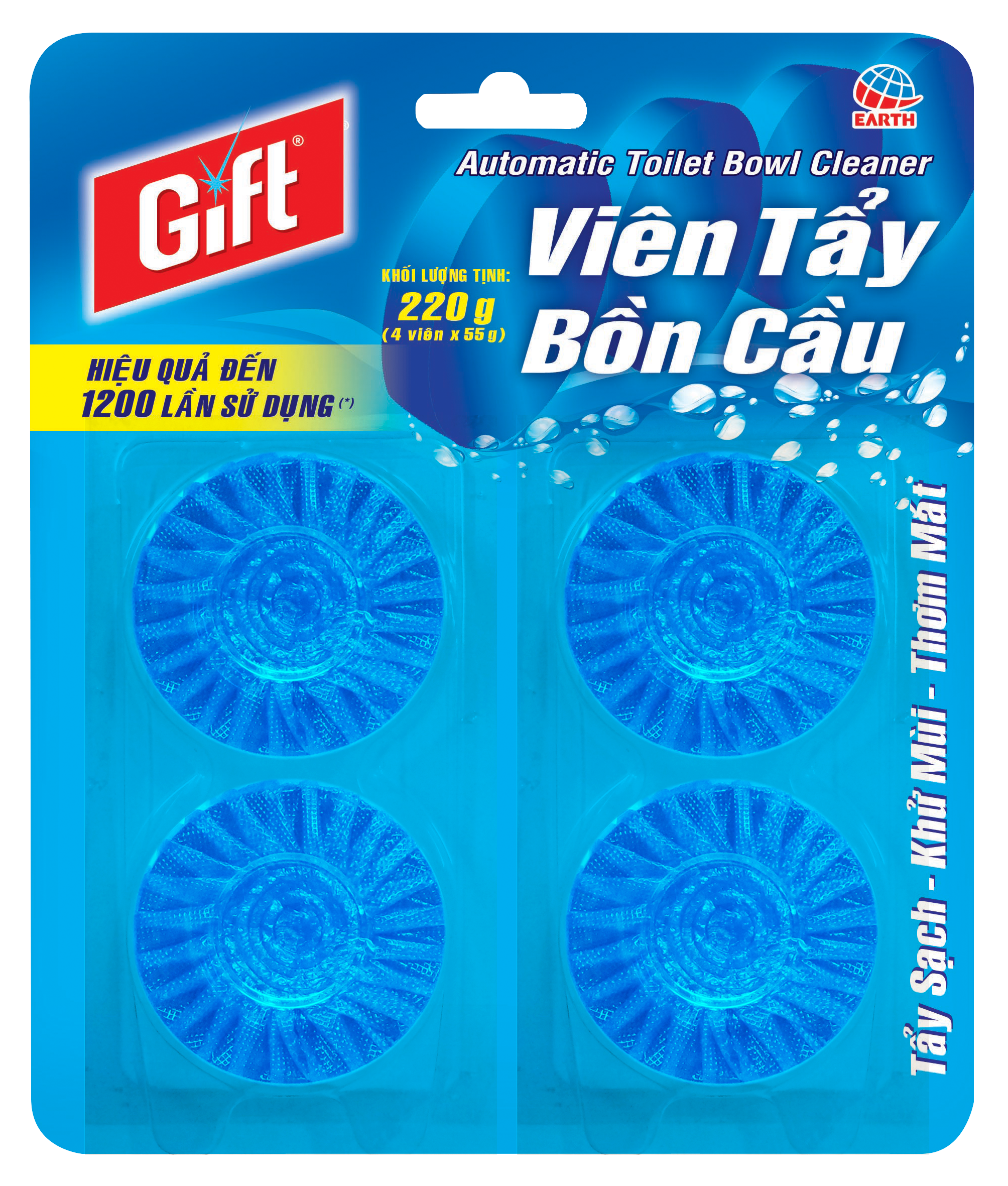 Viên tẩy bồn cầu Gift_ Vỉ 4 viên