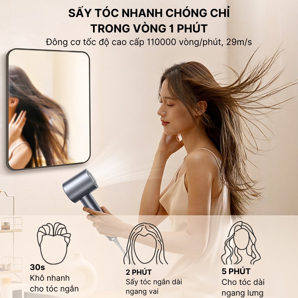Máy sấy tóc ion âm 2 chiều nóng lạnh SOKANY SK14019 công suất 2400W, chăm sóc tóc, bảo vệ tóc khỏi hư tổn - HÀNG CHÍNH HÃNG