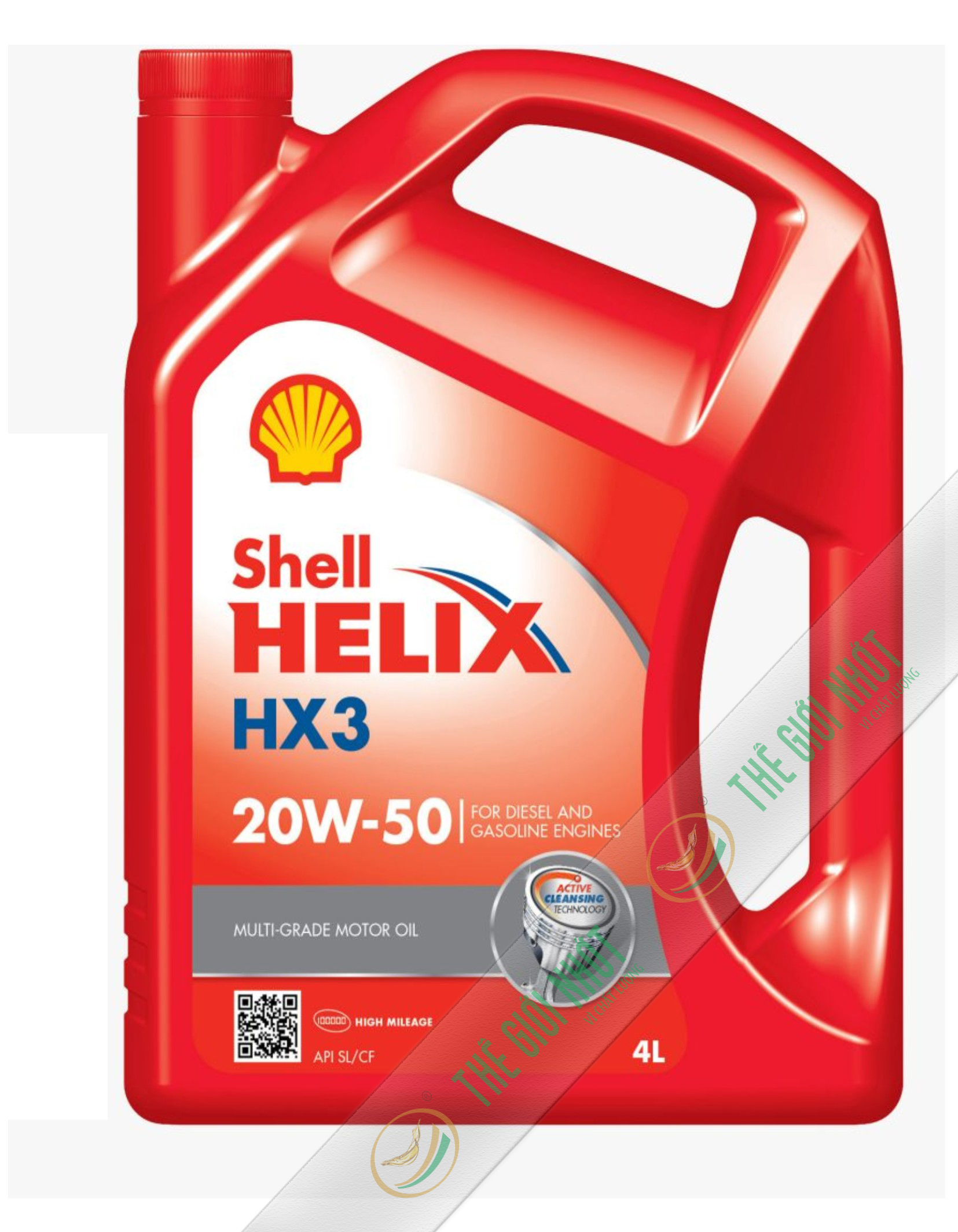 Nhớt xe ô tô cao cấp Shell Helix HX3 20W50 4L