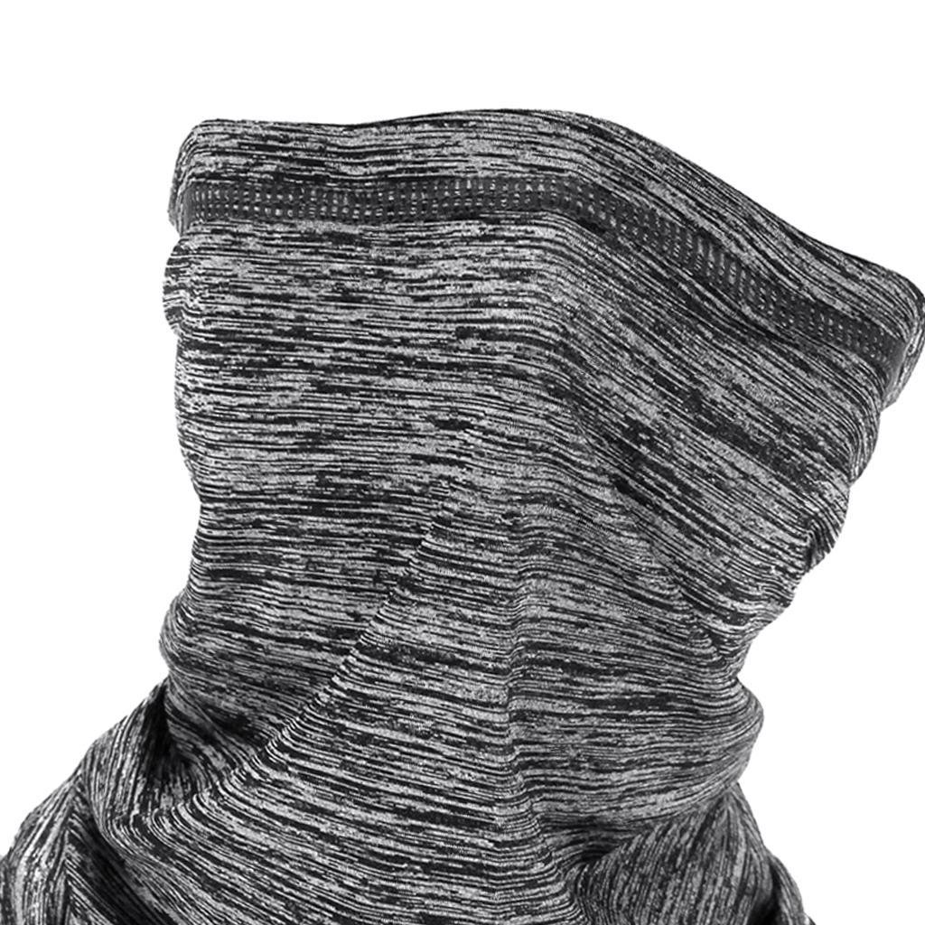 2 Pieces Silk Like Cycling Face Cover Balaclava Scarf Unisex Neck Gaiter