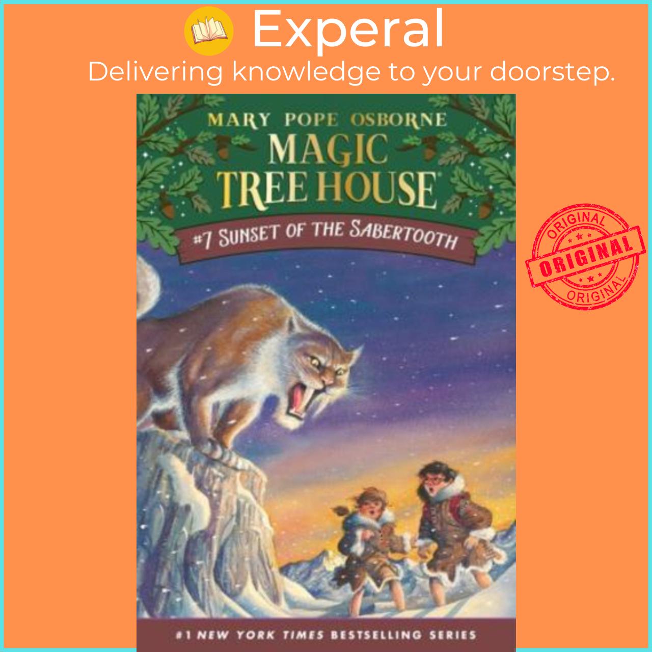 Sách - Magic Tree House 07: Sunset Of The Sabertooth by Mary Pope Osborne (US edition, paperback)