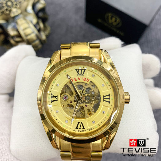 Đồng hồ cơ nam Tevise 795D chạy full kim dây kim loại