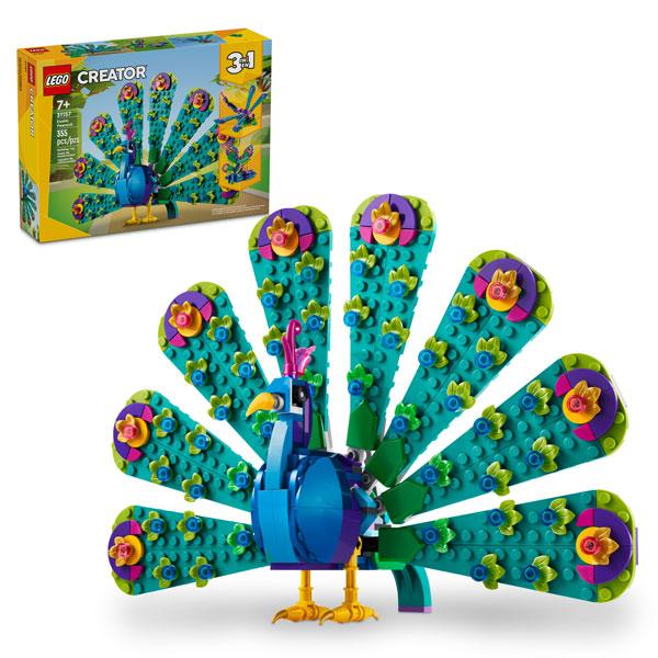Đồ Chơi Lắp Ráp Mô Hình Chim Công Sặc Sỡ 3 In 1 - Exotic Peacock - Lego Creator 31157 (355 Mảnh Ghép)