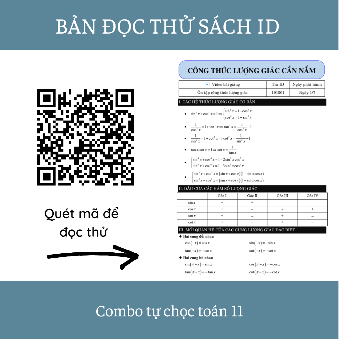 Sách ID Tự học Toán học lớp 11 tập 2 chương trình sgk mới moonbook