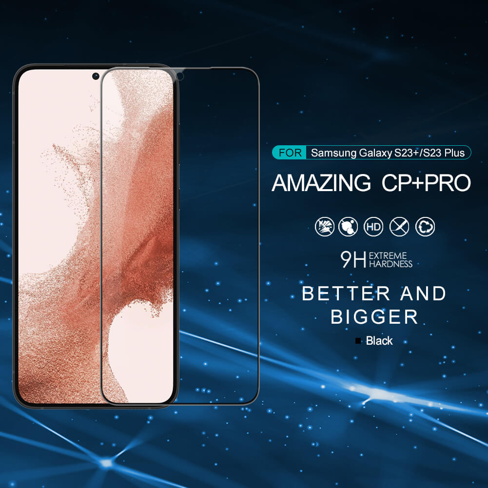 Miếng dán kính cường lực full 3D cho Samsung Galaxy S23 / S23 Plus / S22 Plus / S22 / S21 FE / S21 / S21 Plus / S20 FE hiệu Nillkin Amazing CP+ Pro - Hàng nhập khẩu