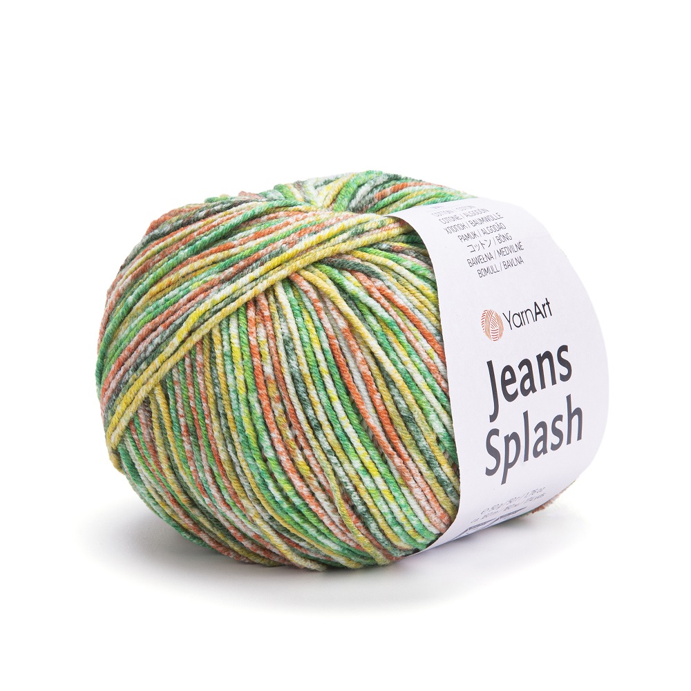 Len Jeans Splash nhập khẩu từ Yarnart, đan móc áo, váy, khăn, đầm