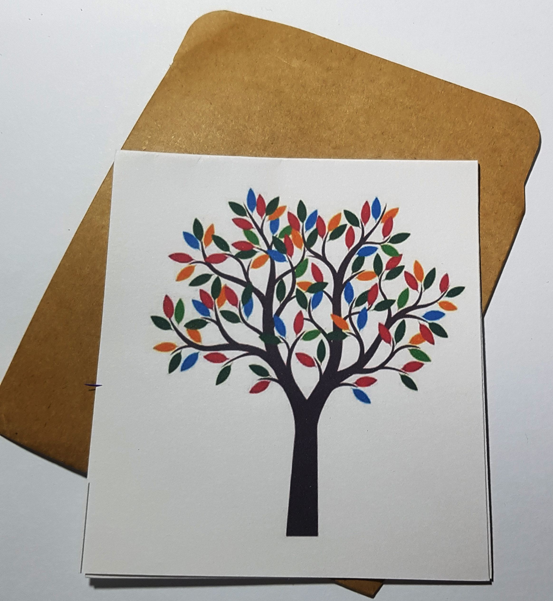 Thiệp in hình cây phong cách làm card quà cám ơn ,chúc mừng sinh nhật và giử tặng người thân yêu