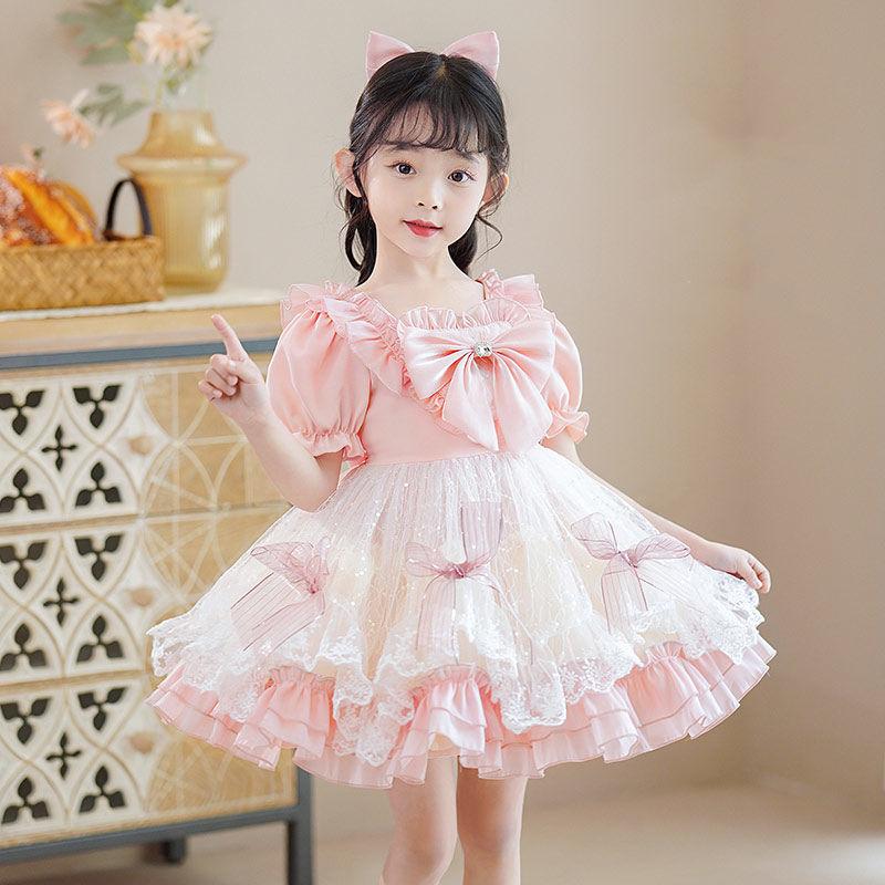 CHENGRUI Lolita cô gái công chúa váy trẻ em ăn mặc cô gái mùa hè váy trẻ em mùa hè váy pongee bé ăn mặc mùa hè