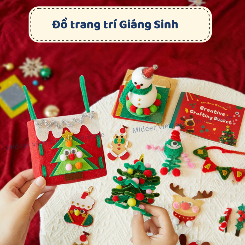 Đồ chơi trang trí cây thông noel Mideer Christmas Creative Crafting Bucket