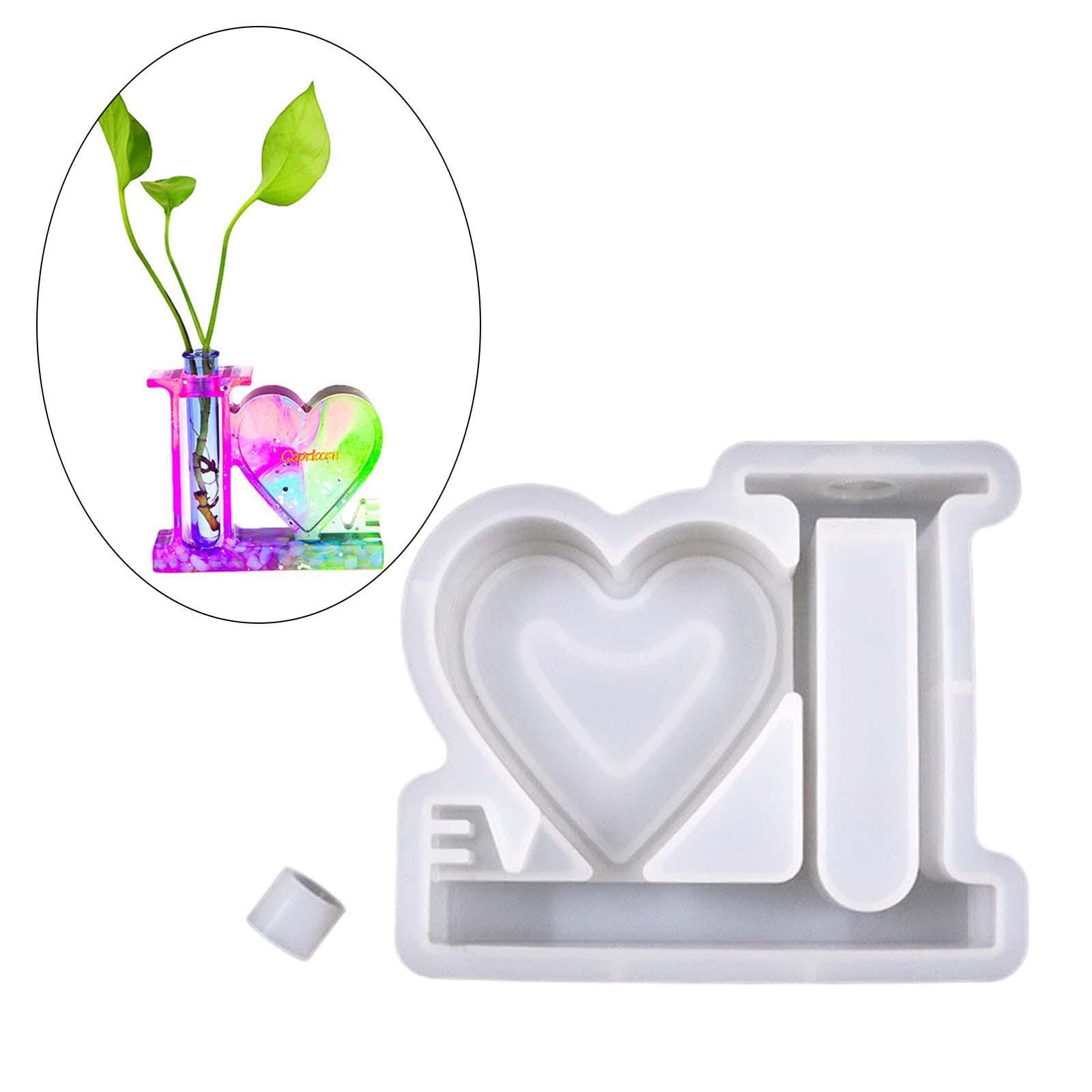 LOVE Silicone Vase Plant Resin Casting Mold Pot Epoxy Mould Craft