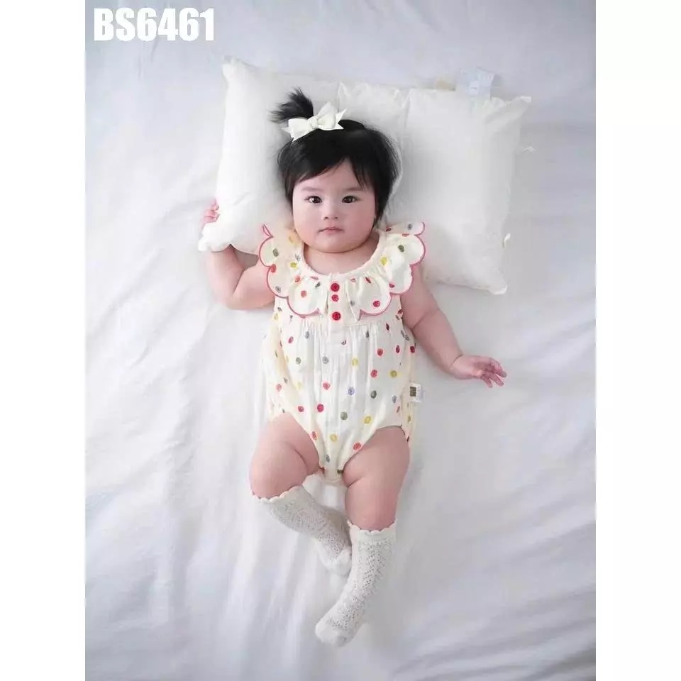 Body Chấm Bi Nhiều Màu Cho Bé Gái Sơ Sinh 1 2 Tuổi Từ 5-13kg Dành Cho Bé Gái