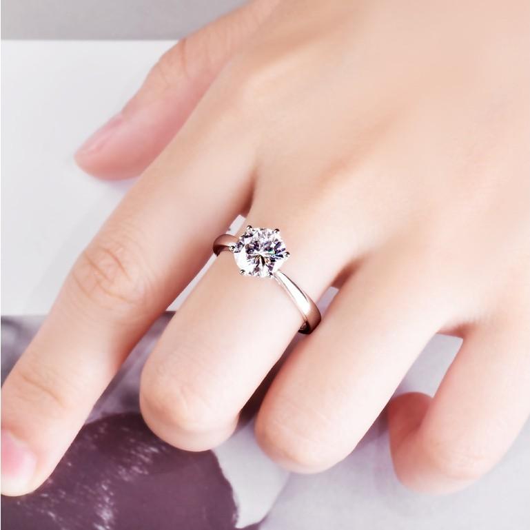 Nhẫn Nữ Bạc Ý 925 Mạ Bạch Kim Hàng Cao Cấp Đính Đá Đẹp Cho Bạn Gái Có Thể Điều Chỉnh Size - NT Silver