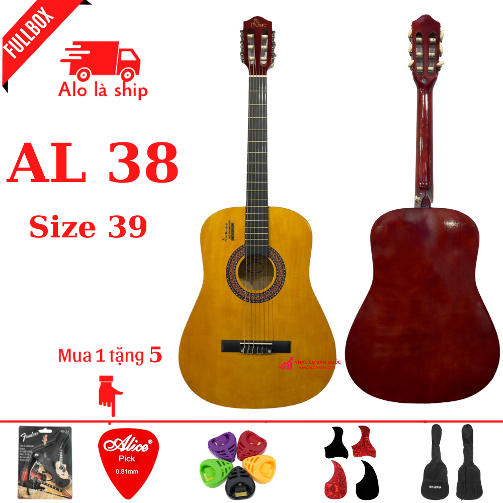 Đàn Guitar Classic AL 38 + Tặng Kèm Bộ Phụ Kiện 3 Món